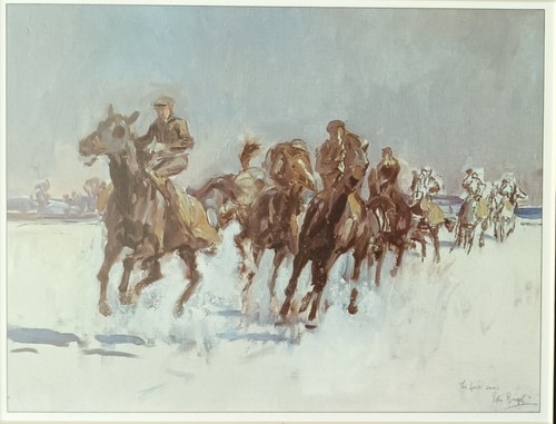 Racehorses the gallops - on,